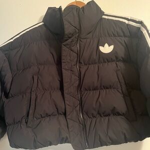 Adidas Black and White Puffer Jacket